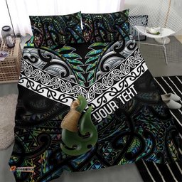 Personalised Maori Manaia Bedding Set New Zealand Tribal Hei Matau Papua Shell
