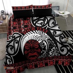 Honour The Treaty New Zealand Personalised Bedding Set Toitu Te Tiriti Indigenous Maori Face