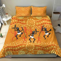 Aboriginal People Dancing Dot Styles Bedding Set
