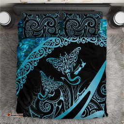 New Zealand Stingray Bedding Set Aotearoa Whai With Maori Paua Shell