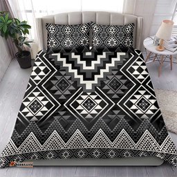 Black Taniko Aotearoa Bedding Set Niho Taniwha Mix Poutama