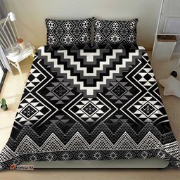 Black Taniko Aotearoa Bedding Set Niho Taniwha Mix Poutama