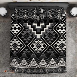 Black Taniko Aotearoa Bedding Set Niho Taniwha Mix Poutama