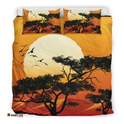 Bedding Set Sunset And Tree In Australia