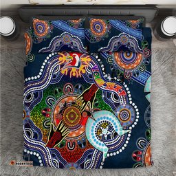 Personalised Roosters NAIDOC Week 2024 Bedding Set Australia Aboriginal Dot Painting