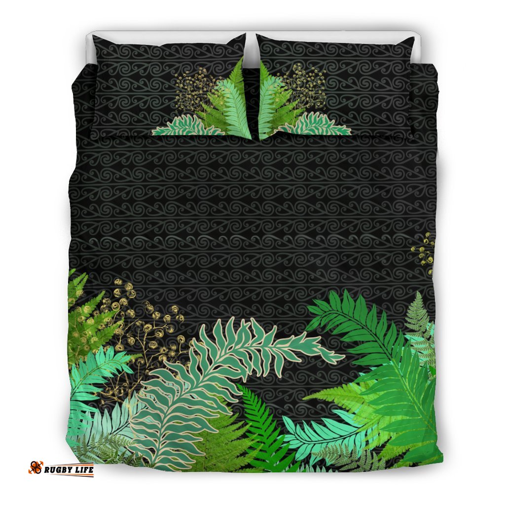 Tropical New Zealand Style With Silver Fern Bedding Set