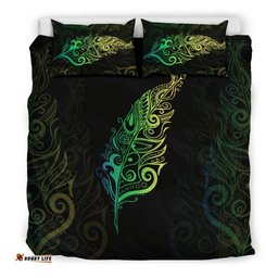 Light Silver Fern New Zealand Bedding Set Green