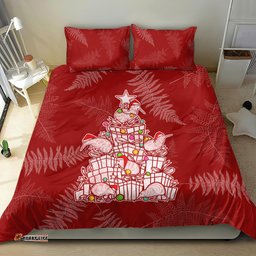 New Zealand Christmas Bedding Set Silver Fern Mix Kiwi Bird Ver02