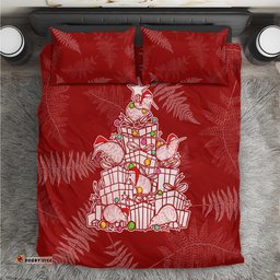 New Zealand Christmas Bedding Set Silver Fern Mix Kiwi Bird Ver02