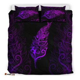 Light Silver Fern New Zealand Bedding Set Purple