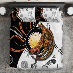 Aboriginal Kangaroo Pattern Dot Art Bedding Set TS04