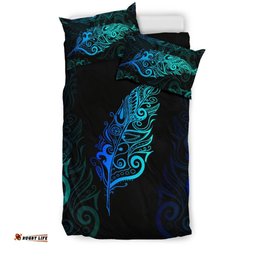 Light Silver Fern New Zealand Bedding Set Blue