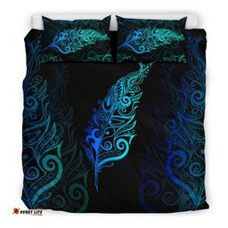 Light Silver Fern New Zealand Bedding Set Blue