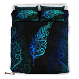 Light Silver Fern New Zealand Bedding Set Blue