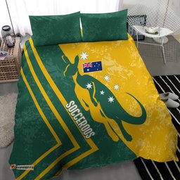 Australia Soccer Bedding Set Green & Gold Go Socceroos
