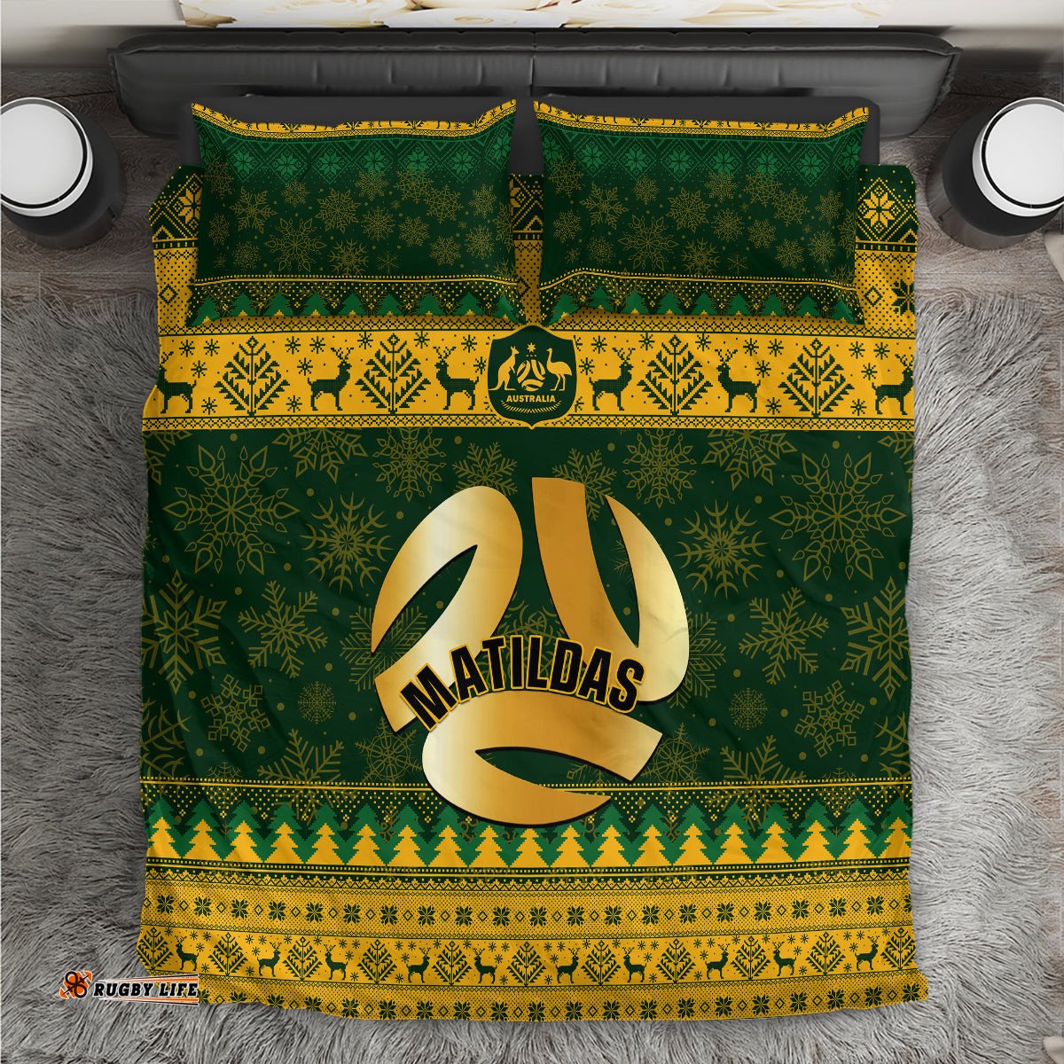 Australia Matildas Christmas Bedding Set National Color