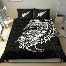 Maori Tattoo Bedding Set Polynesian Style Black