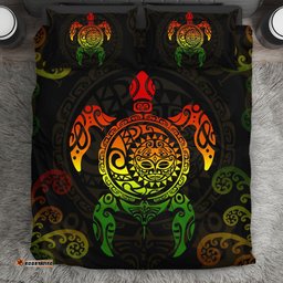 Maori Turtle Bedding Set Koru Fern Rasta