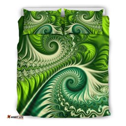 New Zealand Bedding Set, Koru Fern Duvet Cover And Pillow Case Abstract Style