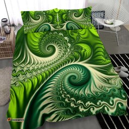 New Zealand Bedding Set, Koru Fern Duvet Cover And Pillow Case Abstract Style