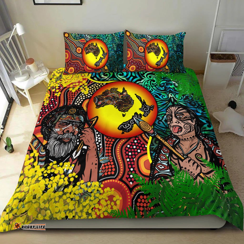 Australia Aboriginal Kangaroo Combine New Zealand Maori Kiwi Bird Bedding Set LT2