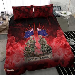Australia And New Zealand ANZAC Day Bedding Set Soldiers Lest We Forget