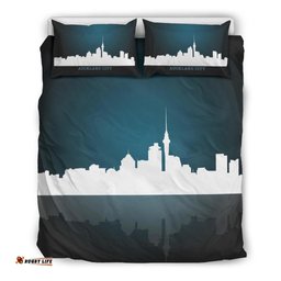 Auckland City Skyline New Zealand Black