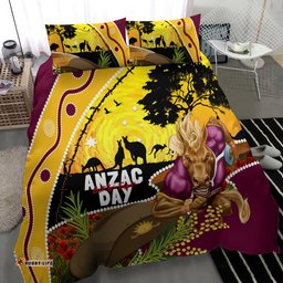 Broncos ANZAC Day Bedding Set Mascot Rosemary Starring Night Style