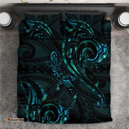 New Zealand Skink Bedding Set Aotearoa Maori Mix Paua Shell