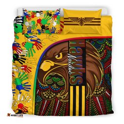 Pride Hawks Bedding Set Hawthorn NAIDOC Week Aboriginal Version Special