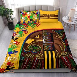 Pride Hawks Bedding Set Hawthorn NAIDOC Week Aboriginal Version Special