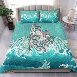 Maori Manaia The Blue Sea Bedding Set, Turquoise