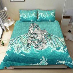 Maori Manaia The Blue Sea Bedding Set, Turquoise