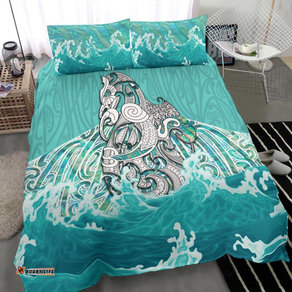 Maori Manaia The Blue Sea Bedding Set, Turquoise