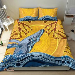 Whale In The Ocean Aboriginal Dot Art Bedding Set No2