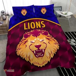 Brisbane Lions Bedding Set Powerful