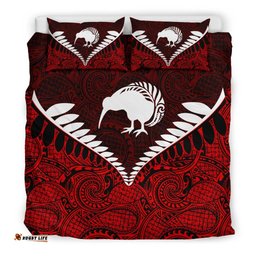 New Zealand Koru Bedding Set, Kiwi Bird Duvet Cover And Pillow Case 01