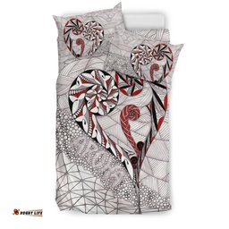 New Zealand Bedding Set, Koru Aroha Maori Duvet Cover And Pillow Case