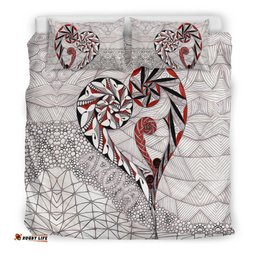 New Zealand Bedding Set, Koru Aroha Maori Duvet Cover And Pillow Case