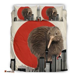 New Zealand Bedding Set, Kiwi Bird Duvet Cover And Pillow Case 02