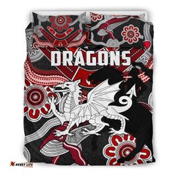 Dragons Bedding Set St. George Indigenous Black