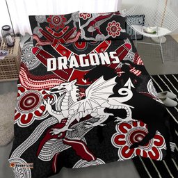 Dragons Bedding Set St. George Indigenous Black