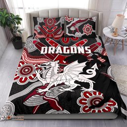 Dragons Bedding Set St. George Indigenous Black