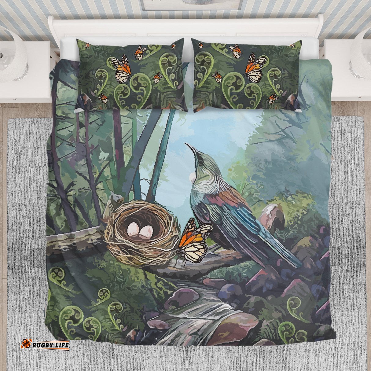 New Zealand Bedding Set, Tui Bird Duvet Cover And Pillow Case 04