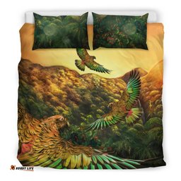 New Zealand Bedding Set, Kea Bird Duvet Cover And Pillow Case