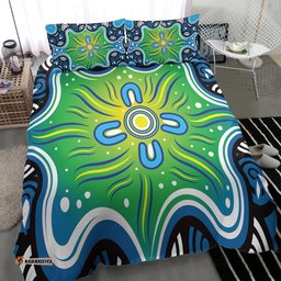 Aboriginal Bedding Set Indegenous Dot Painting Art 05