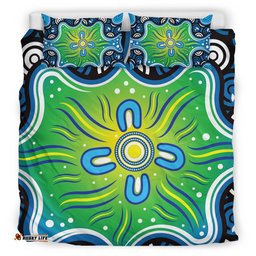 Aboriginal Bedding Set Indegenous Dot Painting Art 05