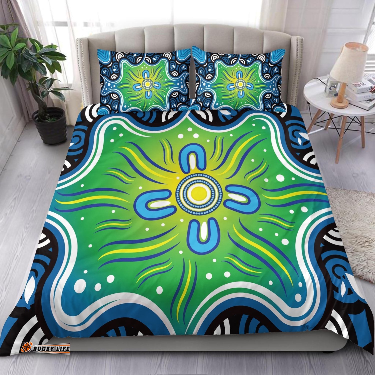 Aboriginal Bedding Set Indegenous Dot Painting Art 05