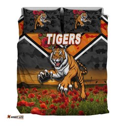 Wests Tigers ANZAC 2022 Bedding Set Poppy Flowers Vibes