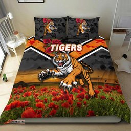 Wests Tigers ANZAC 2022 Bedding Set Poppy Flowers Vibes